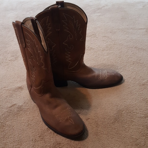 Dan Post Shoes - Dan Post Brown Leather Cowboy Boots. Size 6/6.5